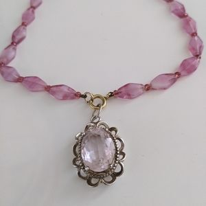 925 SILVER OVAL ROSE QUARTZ PENDANT